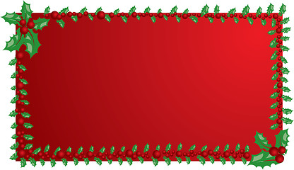 Image showing Christmas mistletoe frame, elements for design, vector