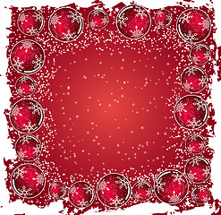 Image showing Christmas grunge background with spheres, vector