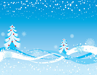 Image showing Snowflake background, vector