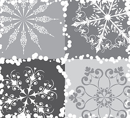 Image showing Snowflake background, vector