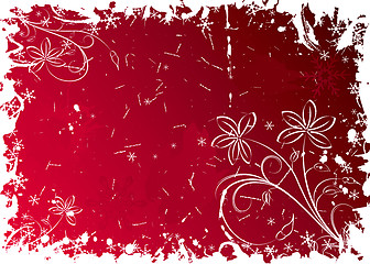 Image showing Christmas snowflake grunge background, vector