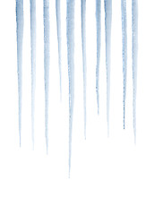 Image showing Real icicles isolated on white