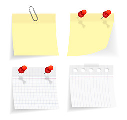 Image showing vector sticky paper set