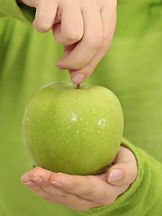 Image showing green apple