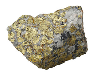 Image showing Mineral collection: chalcopyrite.