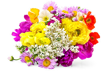 Image showing Bouquet of different flowers