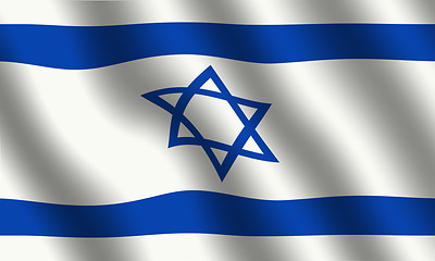 Image showing Waving israeli flag