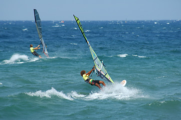 Image showing Wind surfing