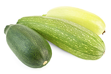 Image showing Three different zucchini