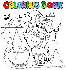 Image showing Coloring book Halloween character 2