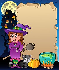 Image showing Parchment with Halloween theme 6