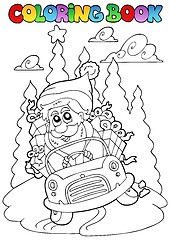 Image showing Coloring book Christmas topic 5