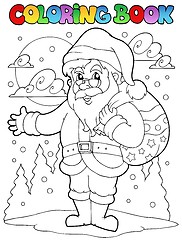Image showing Coloring book Santa Claus theme 1