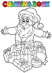 Image showing Coloring book Christmas topic 7