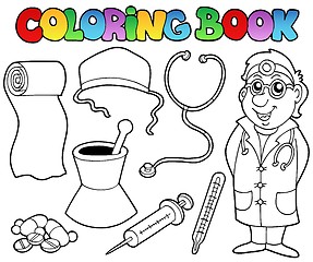 Image showing Coloring book medical collection