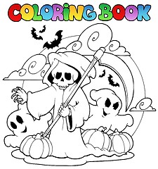 Image showing Coloring book Halloween character 3