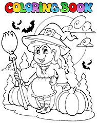 Image showing Coloring book Halloween character 4