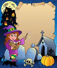 Image showing Parchment with Halloween theme 5