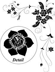 Image showing Element for design, flower illustration