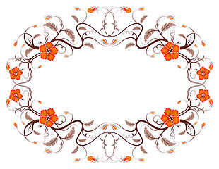 Image showing Abstract floral frame