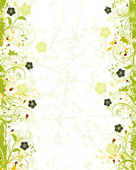 Image showing Grunge flower frame