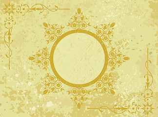 Image showing Grunge floral background