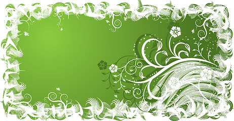 Image showing Grunge floral background, vector