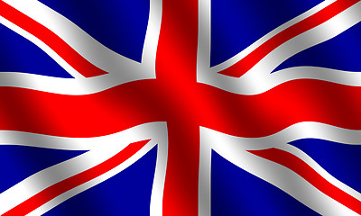 Image showing Waving British flag