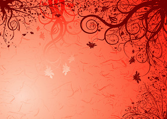 Image showing Grunge floral background, vector