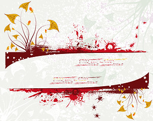 Image showing Grunge floral background