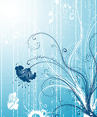 Image showing Grunge flower background