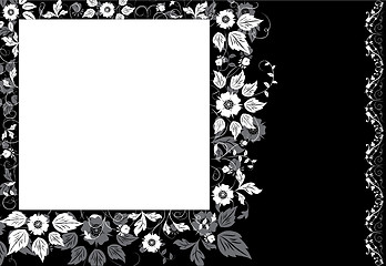 Image showing Framed background flower, elements for design