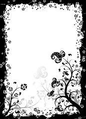 Image showing Grunge floral frame, vector