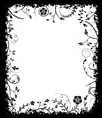 Image showing Grunge frame flower, elements for design, vector