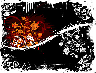 Image showing Grunge floral chaos