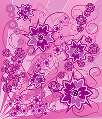 Image showing Background flower, elements for design