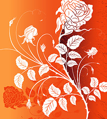 Image showing Grunge floral background