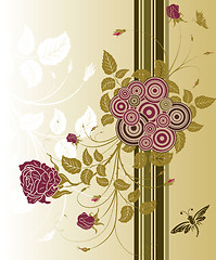 Image showing Abstract floral background