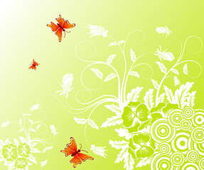 Image showing Abstract floral background