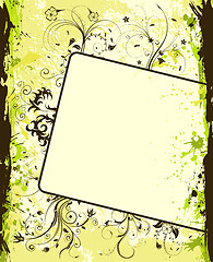 Image showing Grunge flower background