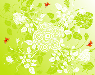 Image showing Abstract flower background