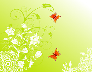 Image showing Abstract floral background