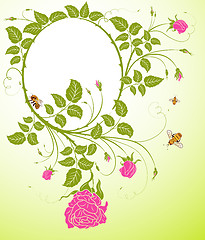 Image showing Abstract floral frame