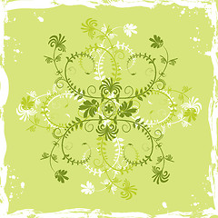 Image showing Grunge background flower, elements for design, vector