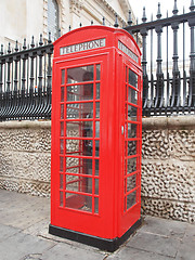 Image showing London telephone box