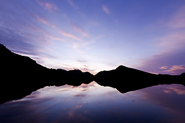 Image showing Lake silhouette