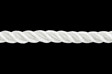 Image showing Section of rope on black