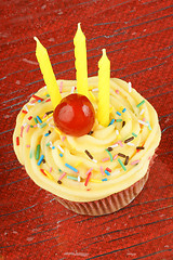 Image showing Birthday cupcake