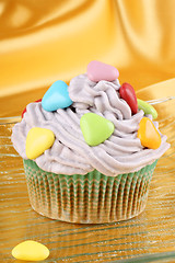 Image showing Fancy Valentine's day cupcake