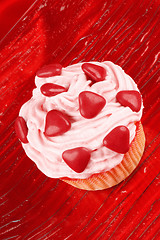 Image showing Fancy Valentine's day cupcake